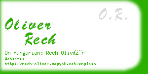 oliver rech business card